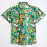 kids shirt with wildlife print in cotton