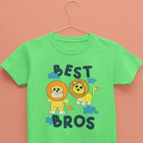 Green brothers tshirt for boys in 100% cotton