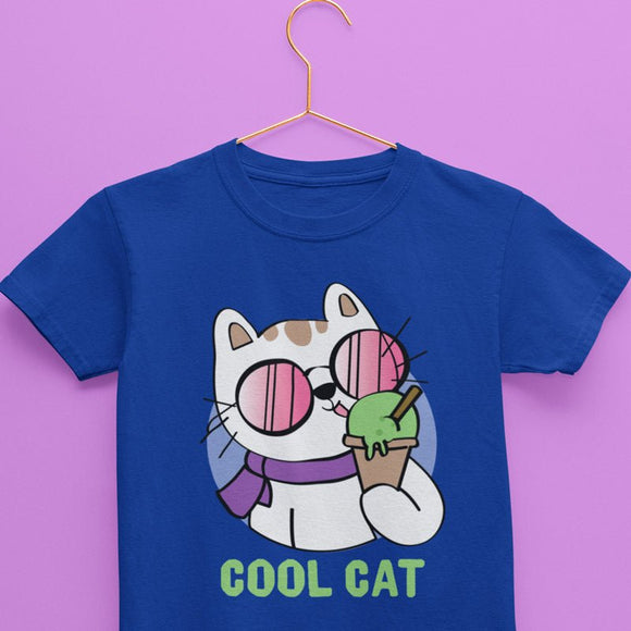 Tshirt with cat print for kids