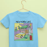 Kids cotton tshirt with new york city print