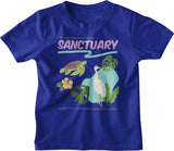 Cotton kids tee in royal blue color with cool print  