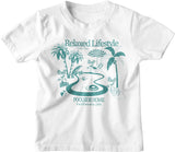 Vacation clothing white tee for boys and girls