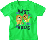 Siblings tshirt with lion print for boys in cotton