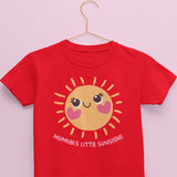 red cotton t-shirt with cute print for kids