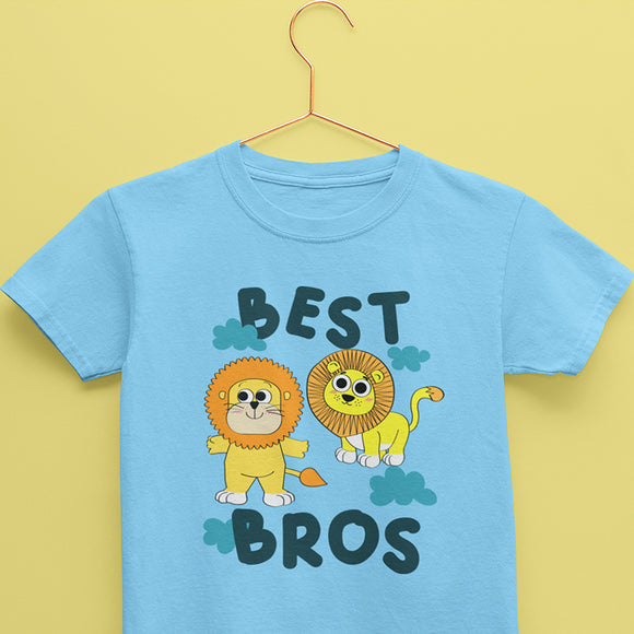 Blue tshirt for boys with lion print