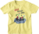 Cotton boys t-shirt half sleeves with turtle print in yellow color