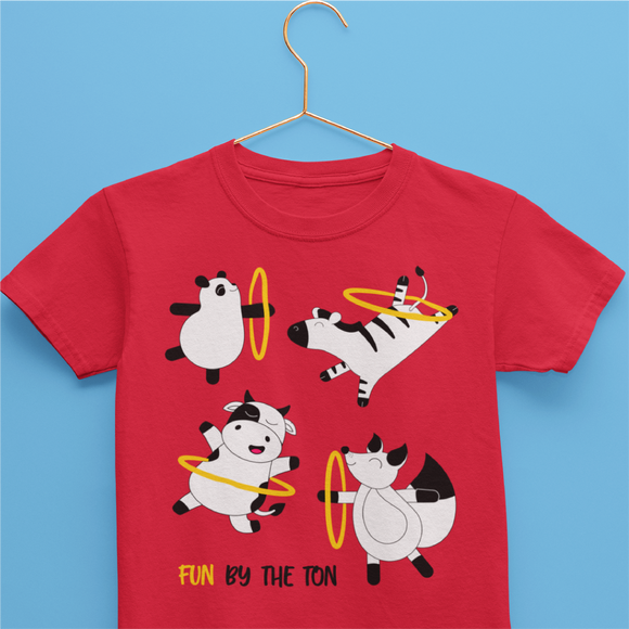 Cute Baby Animals Print t-shirt for kid girl Buy Online under Rs 500