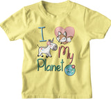 Cotton Tees - Pack of 3-Planet, Bunny,Sweet Cat Print