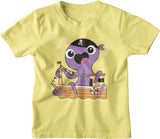 Cotton Tees - Pack of 3- Pirate Octopus, Jungle Racing,Jungle Animals Print