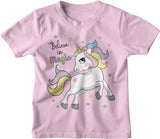 Pink t-shirt for kids , toddlers with Unicorn Print